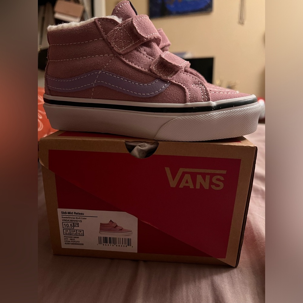 Suede Sherpa Vans- Toddler